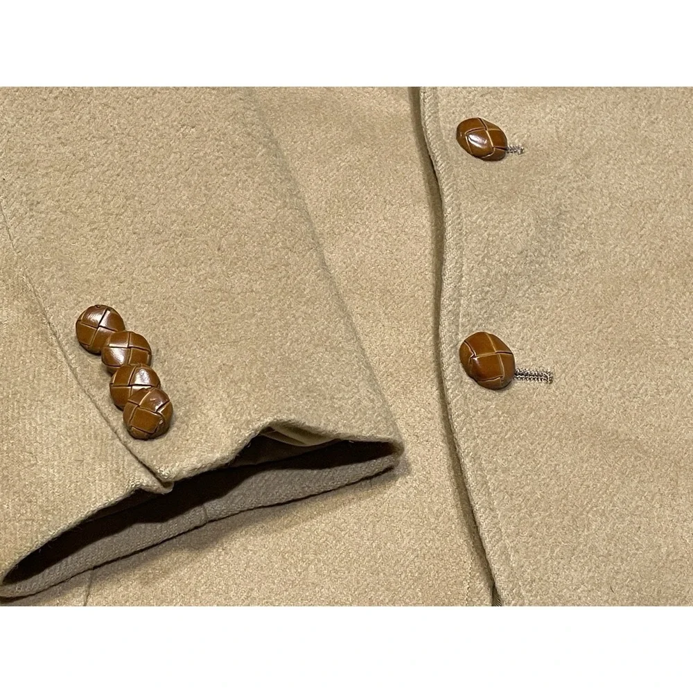 Vintage Chaps Ralph Lauren Camel Hair Blazer Sport Coat Beige 2-Button